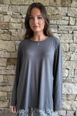 Essential Jersey Long Sleeve Top Graphite ~